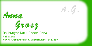 anna grosz business card